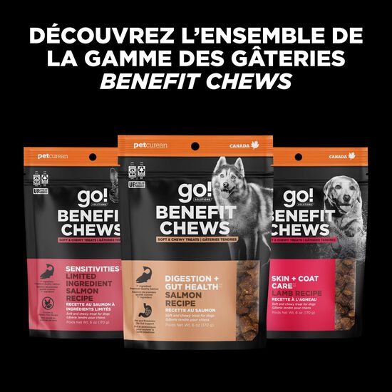 Gâteries « Benefit Chews Sensitivities » à ingrédients limités au saumon pour les chiens Image NaN