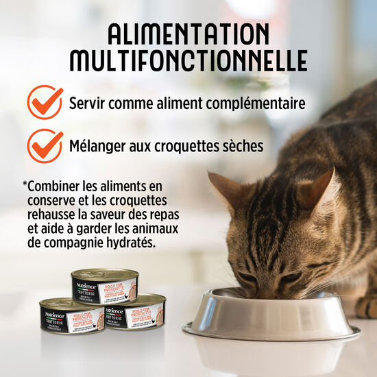 Nourriture humide Trattoria avec poulet et jambon pour chats, 70 g Image NaN