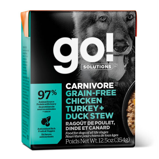 Carnivore Chicken, Turkey and Duck Stew for Dogs, 354 g Image NaN