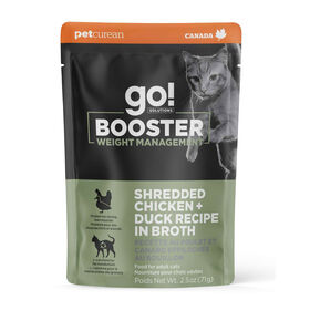 Booster Weight Management Shredded Chicken and Duck in Broth for Cats, 71 g