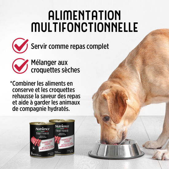 Repas Trattoria de bœuf avec épeautre pour chiens, 400 g Image NaN