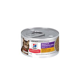 Sensitive Stomach & Skin Chicken and Vegetable Canned Cat Entrée, 82 g