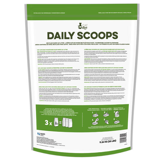 Litière de papier recyclé Daily Scoops 11,3kg Image NaN