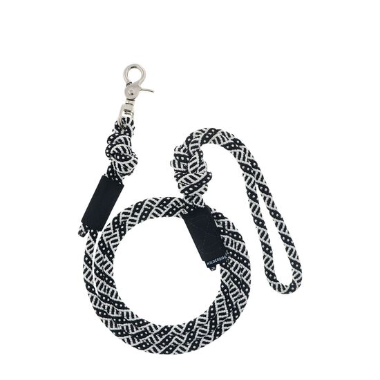 Laisse à attache rapide en corde lisse noir et blanc, 60" Image NaN