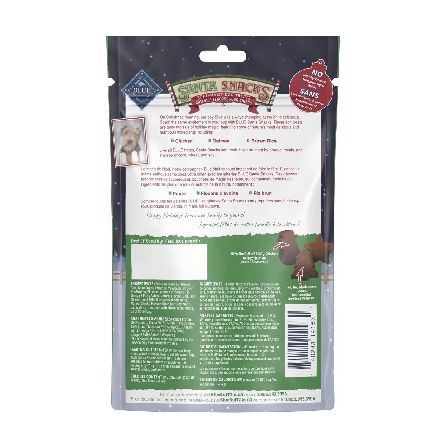 Santa Snacks Soft moist Dog Treats 127 g Blue Buffalo Mondou