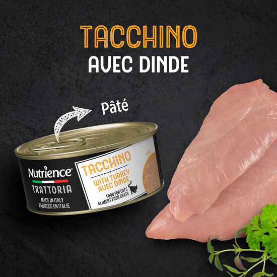 Nourriture humide Trattoria avec dinde pour chats, 85 g Image NaN