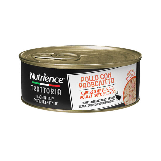 Nourriture humide Trattoria avec poulet et jambon pour chats, 70 g Image NaN