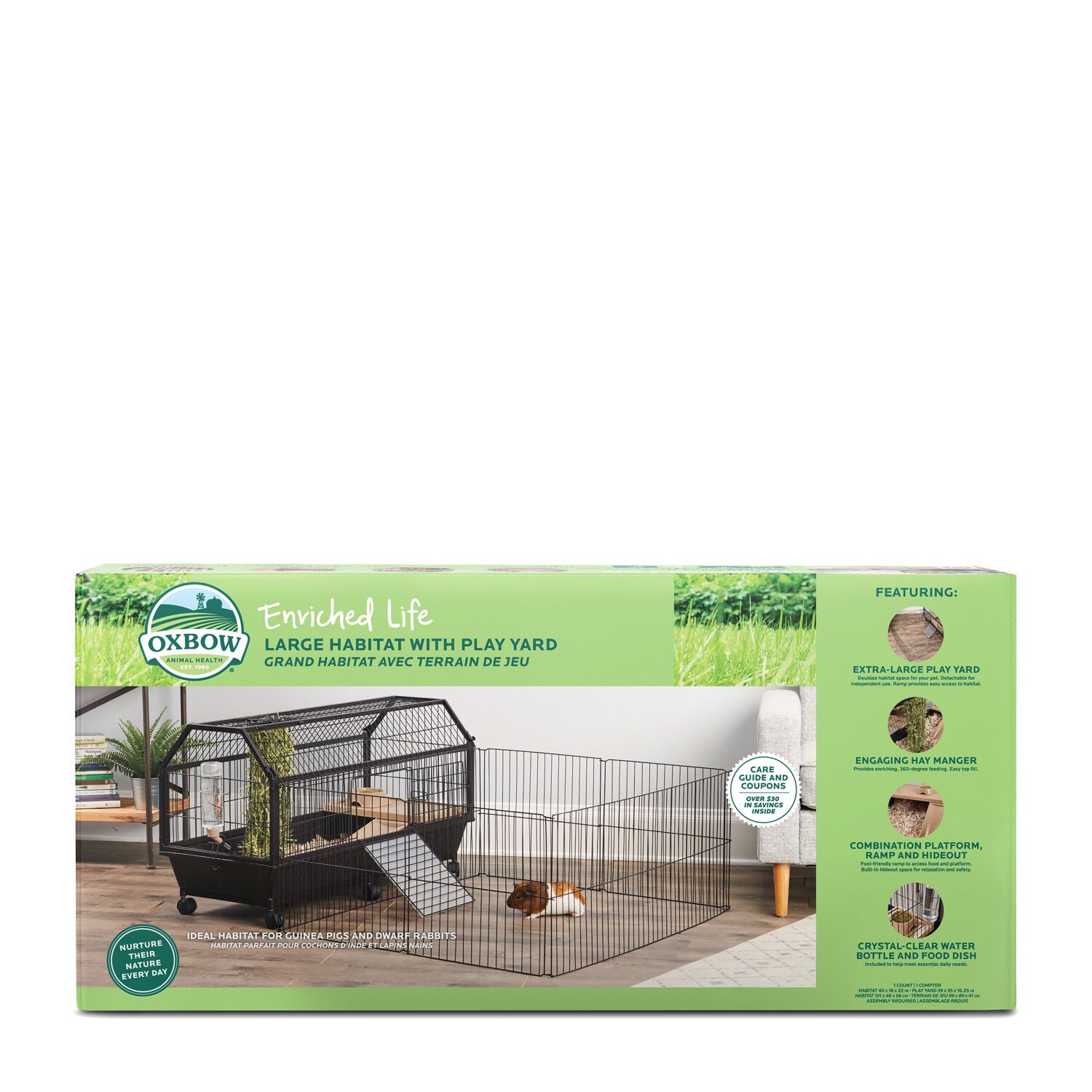 Oxbow rabbit cage shop with play yard