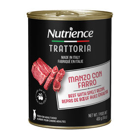 Repas Trattoria de bœuf avec épeautre pour chiens, 400 g