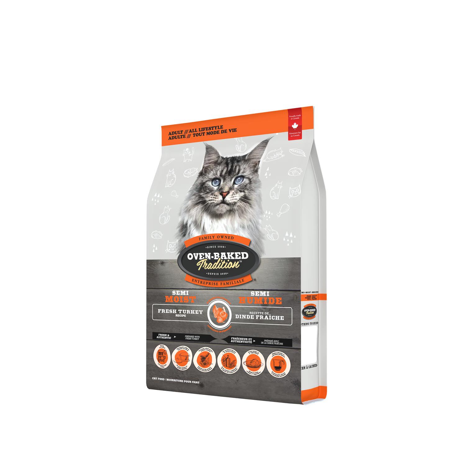 Turkey Semi moist Food for Adult Cats 2 27 kg Oven Baked