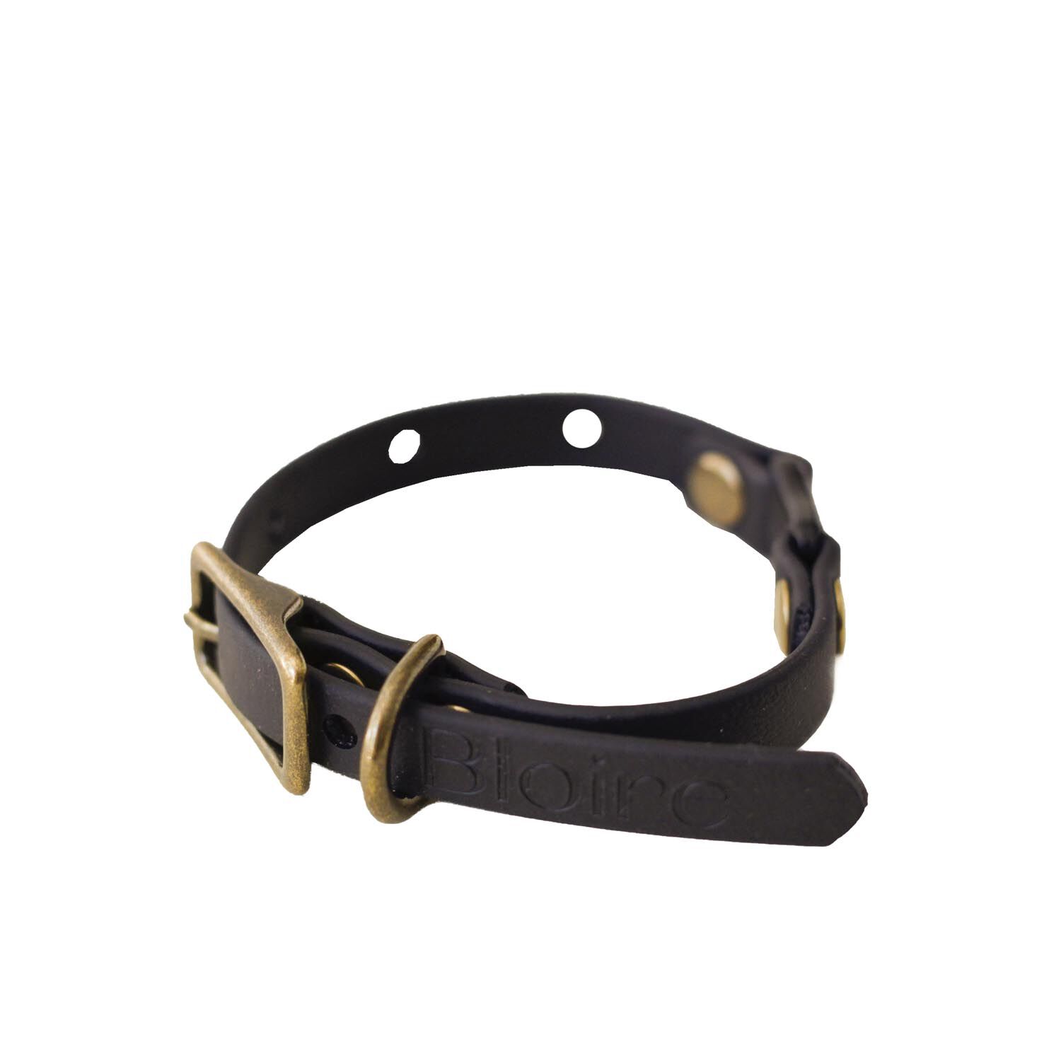 Black leather 2024 cat collar