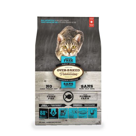 Grain-free fish dry food for adult cats Oven-Baked Tradition | Mondou