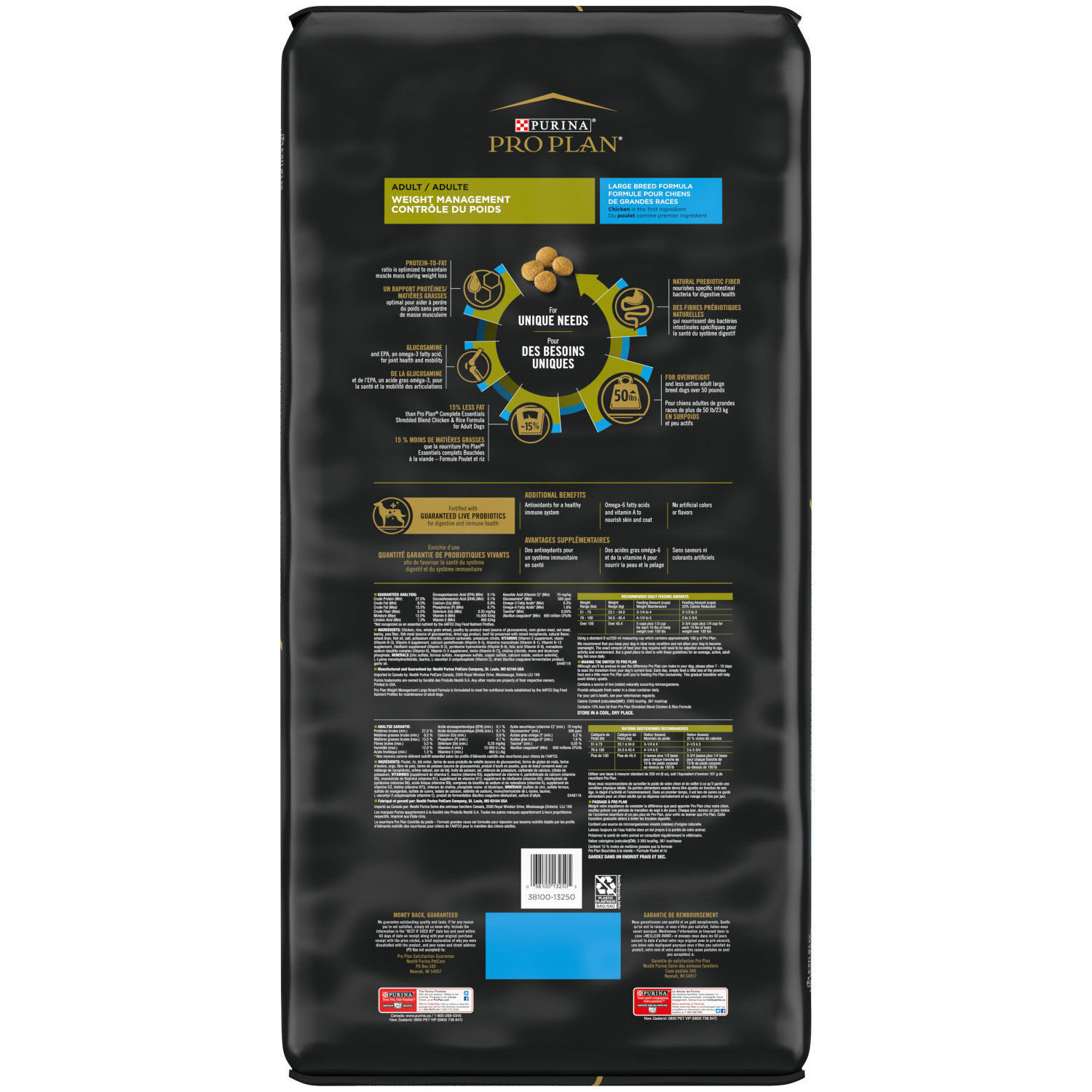 Dry Dog Food Specialized Weight Management Large Breed Formula 15.4 kg Pro Plan Mondou