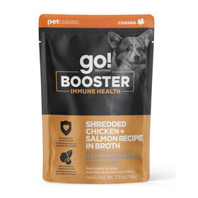 Booster Immune Health Shredded Chicken and Salmon in Broth Meal Topper for Dogs, 79 g