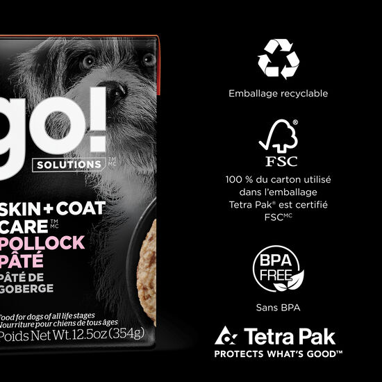 Skin and Coat Care Pollock Pâté for Dogs, 354 g Image NaN