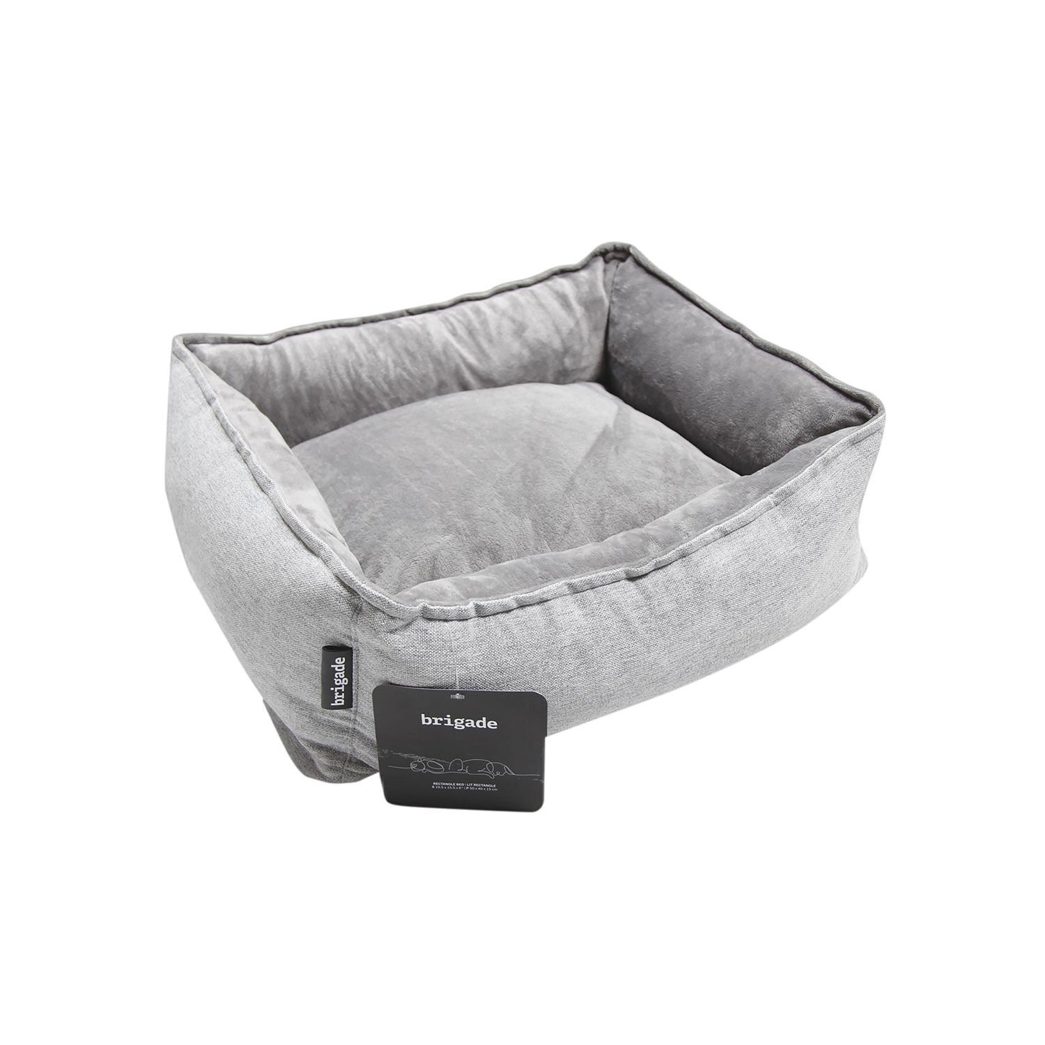 Brigade Rectangle Bed Grey Size Small