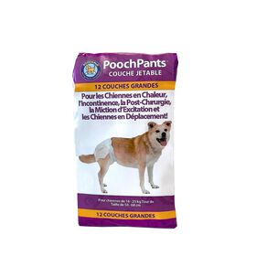 PoochPants Disposable Absorbent Diaper for Dogs, L
