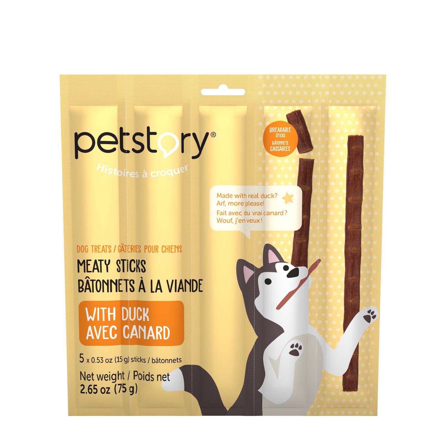 Dog treats, meaty sticks with duck Petstory | Mondou