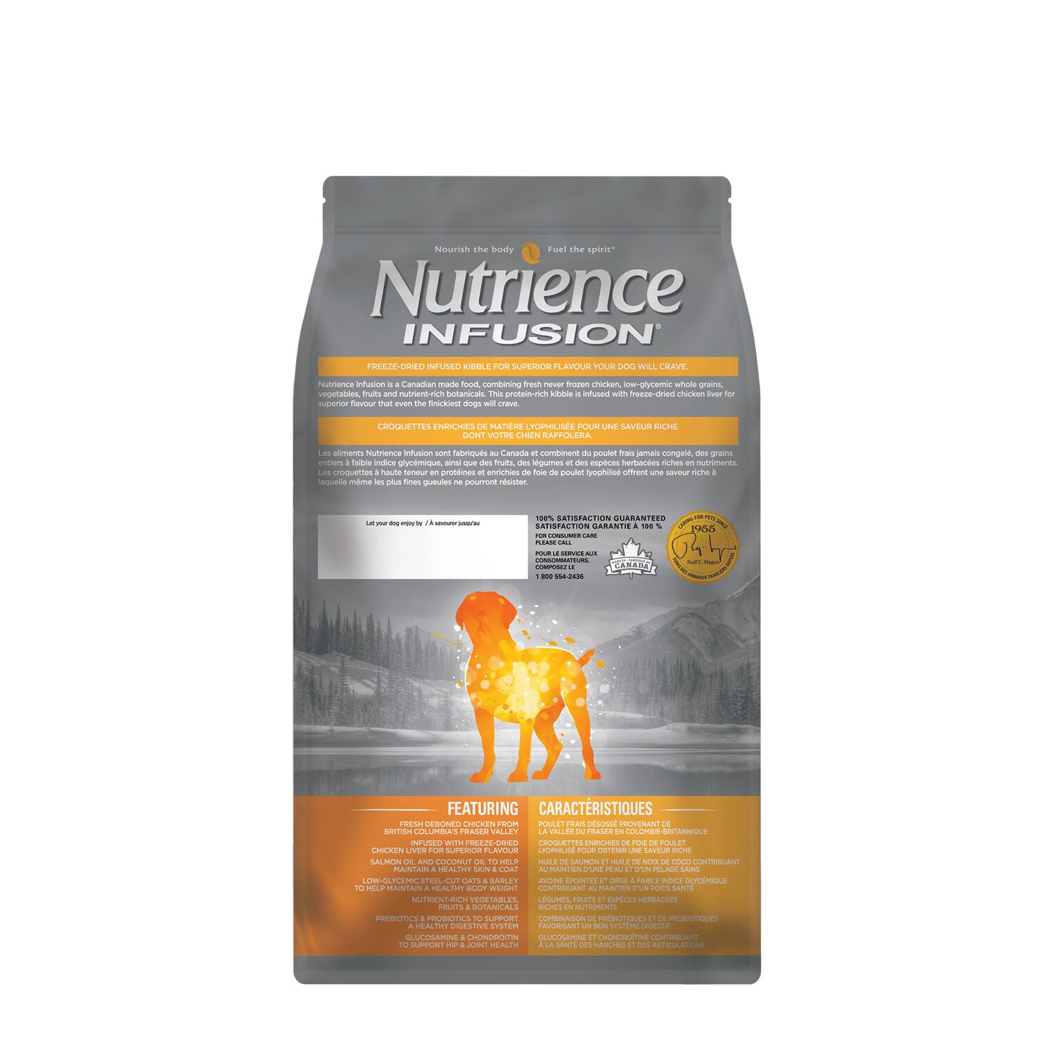 Dog food for large breed chicken Nutrience Infusion Mondou