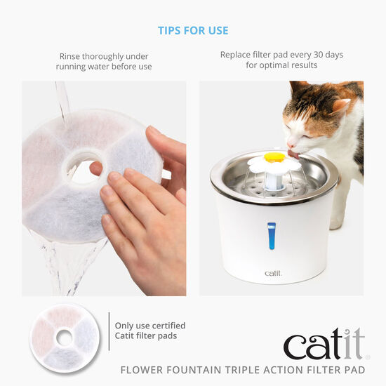 Catit Fountain Frameless Triple Action Filter Cartridge, 2 pack Image NaN