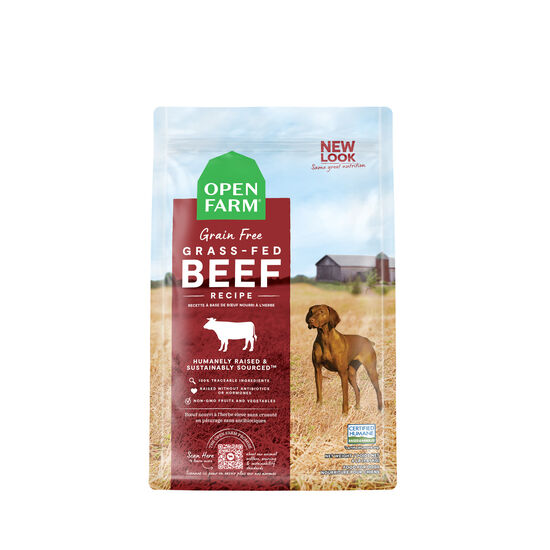 Nourriture sèche sans grains pour chiens au bœuf nourri à l'herbe, 9,97 kg Image NaN