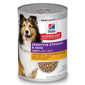 Adult Sensitive Stomach & Skin Chicken & Vegetable Entrée for Dogs, 363 g