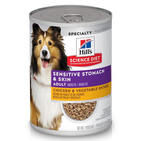 Adult Sensitive Stomach & Skin Chicken & Vegetable Entrée for Dogs, 363 g Image NaN