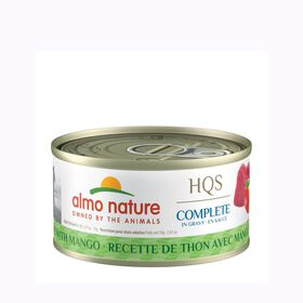 Nourriture humide pour chats, thon avec mangue en sauce