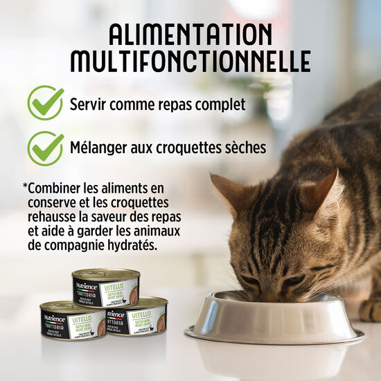 Nourriture humide Trattoria avec veau pour chats, 85 g Image NaN