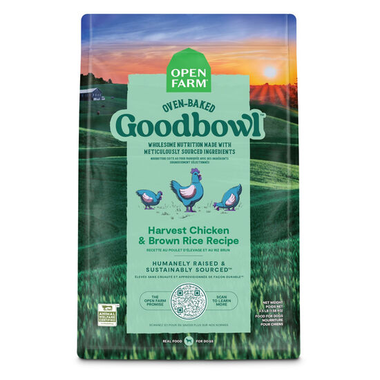 Recette de nourriture sèche « GoodBowl » au poulet d’élevage et au riz brun pour chiens Image NaN