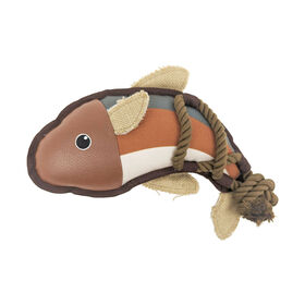 Faux Leather Fish Dog Toy