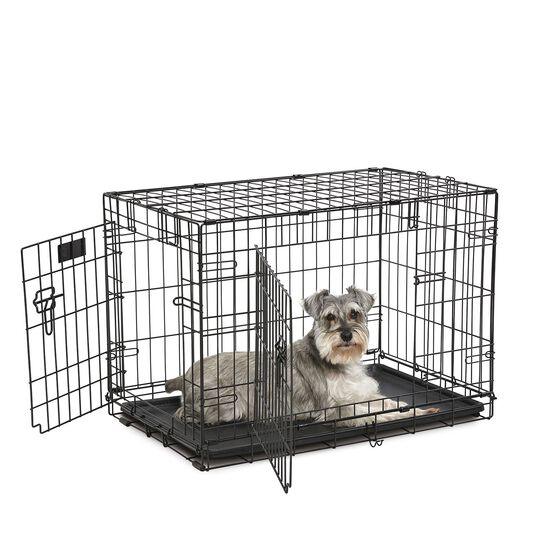 Caisse pliable en métal pour chien New World de 121,9 cm, comprend un  plateau en plastique anti-fuite ; la caisse pour chien mesure 122 x 76,2 x  83 cm, convient aux races