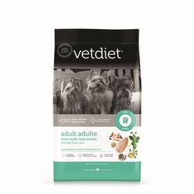 Dental health dry food for adult dog