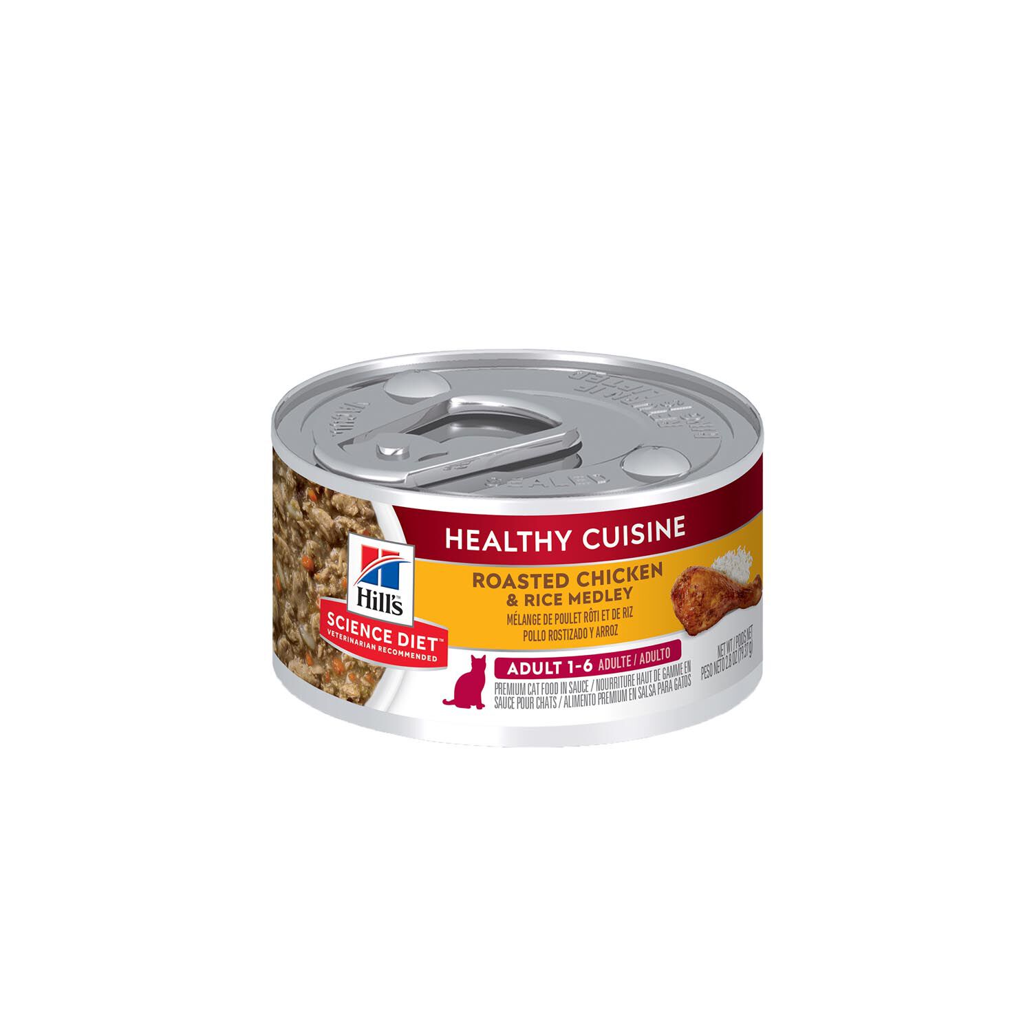 Adult Healthy Cuisine Canned Cat Food Roasted Chicken Rice