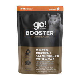 Booster Brain Health Minced Chicken and Salmon with Gravy for Cats, 71 g