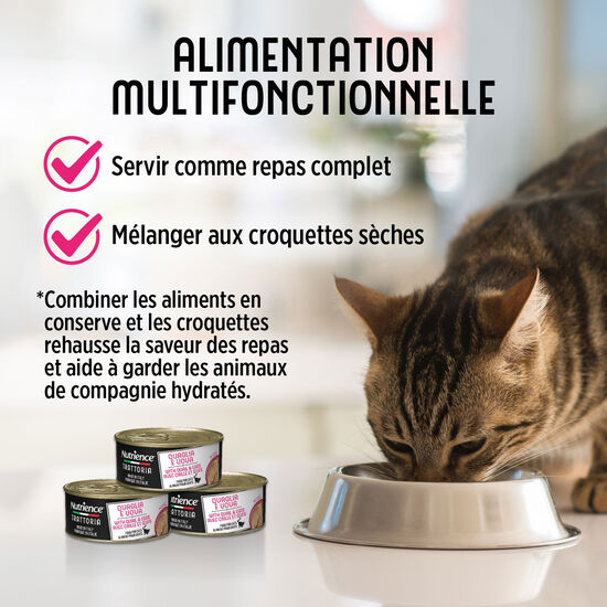 Nourriture humide Trattoria avec caille et œufs pour chats, 85 g Image NaN