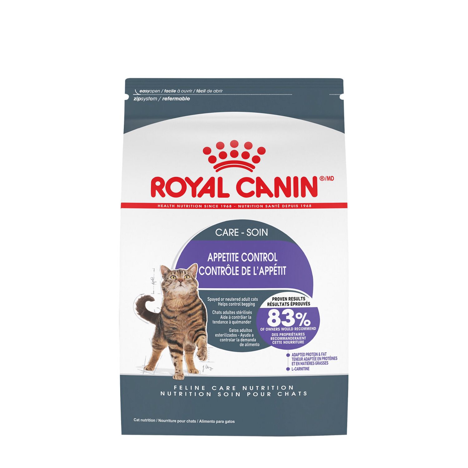 Appetite control formula for spayed neutered cats Royal Canin Mondou