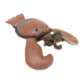 Leather Lobster Dog Toy