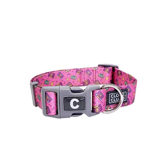 Cassette Printed Dog Collar Image NaN