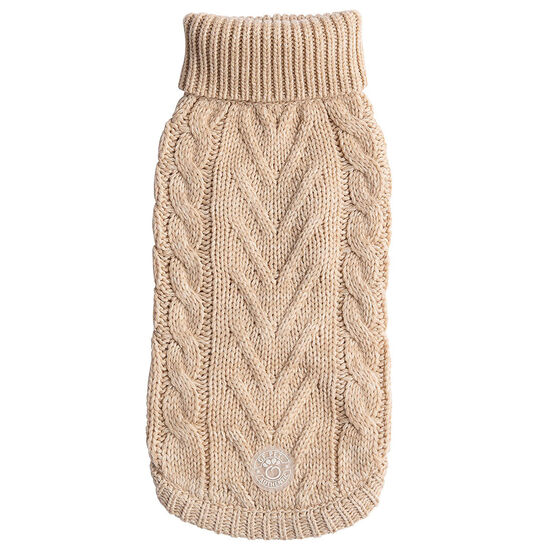 Chunky Cable Knit Turtleneck Chalet Sweater for Dogs Image NaN