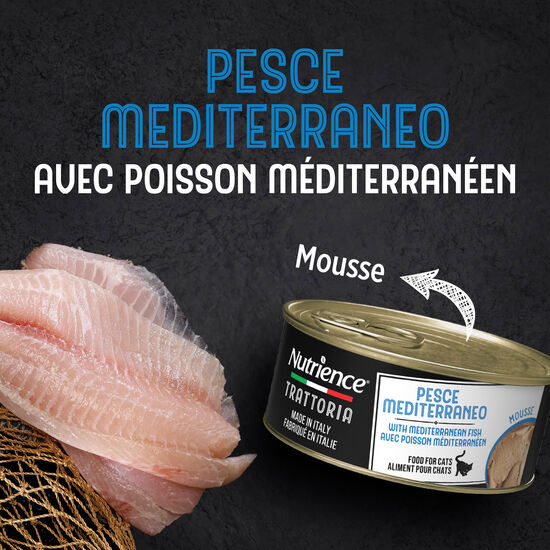 Nourriture humide Trattoria avec poisson pour chats, 85 g Image NaN