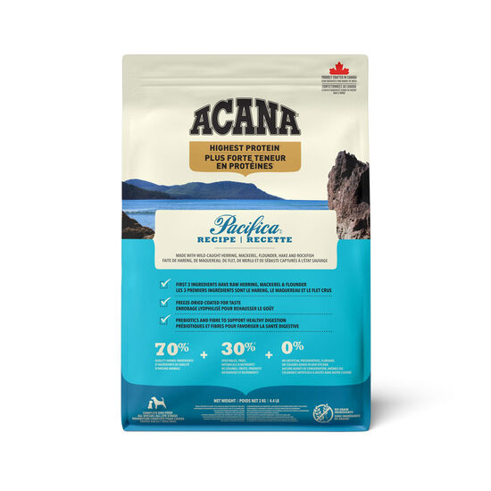 Recette Pacifica Plus forte teneur en protéines pour chiens, 2 kg Image NaN