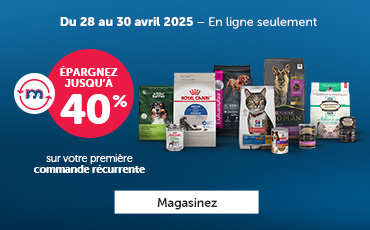 Du 28 au 30 avril épargnez jusqu'à 40% sur votre première commande récurrente. Magasinez.