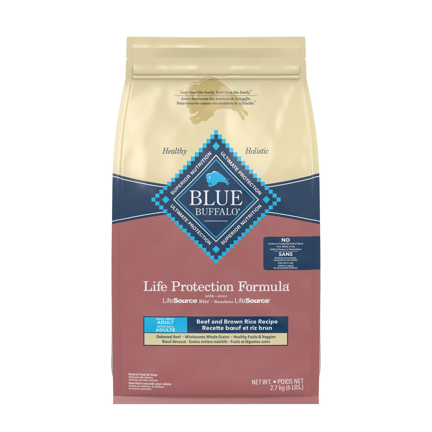 Beef And Brown Rice Dry Food Life Protection Formula For Small Breed 