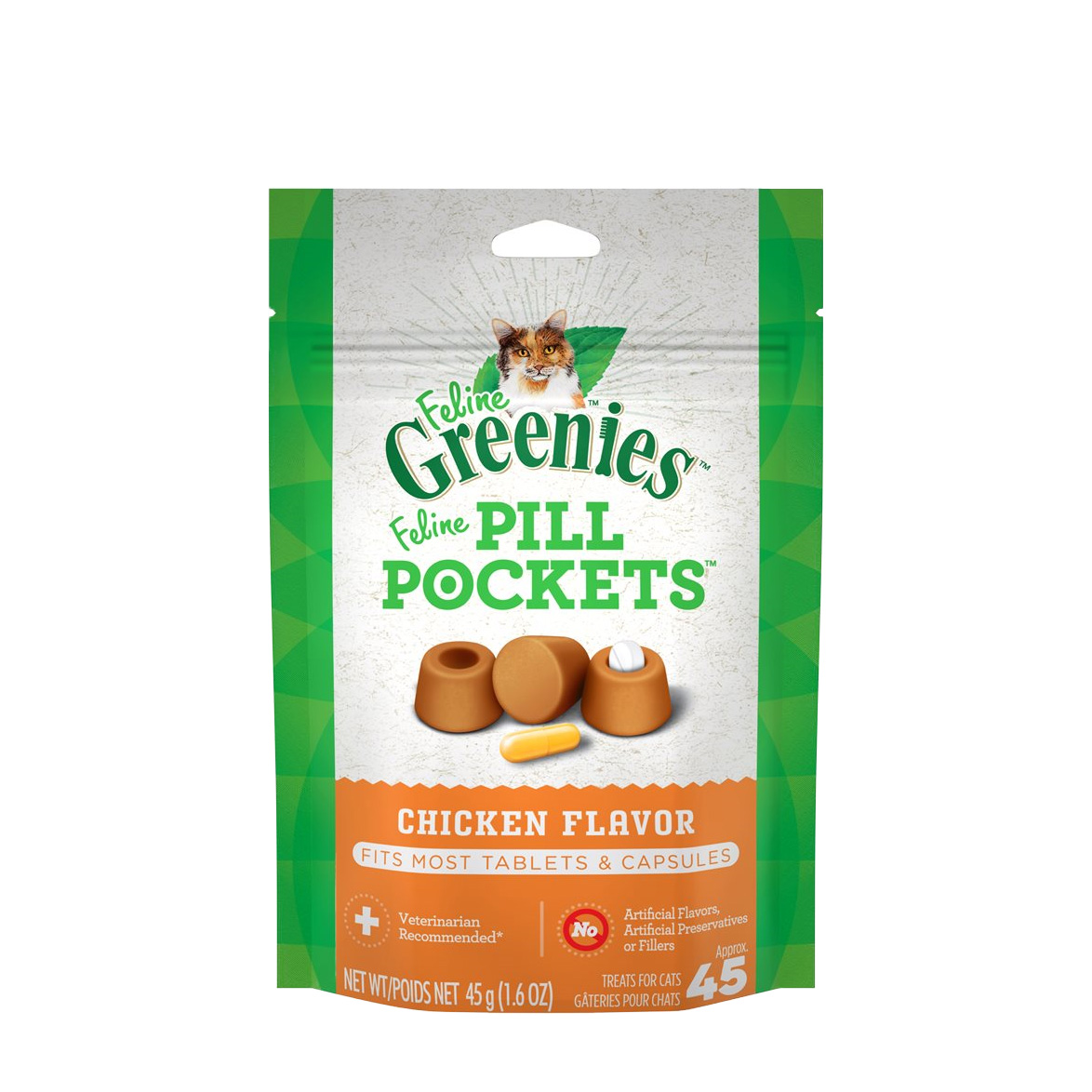 Gateries Cache Pilule Au Poulet Pour Chat 45 G