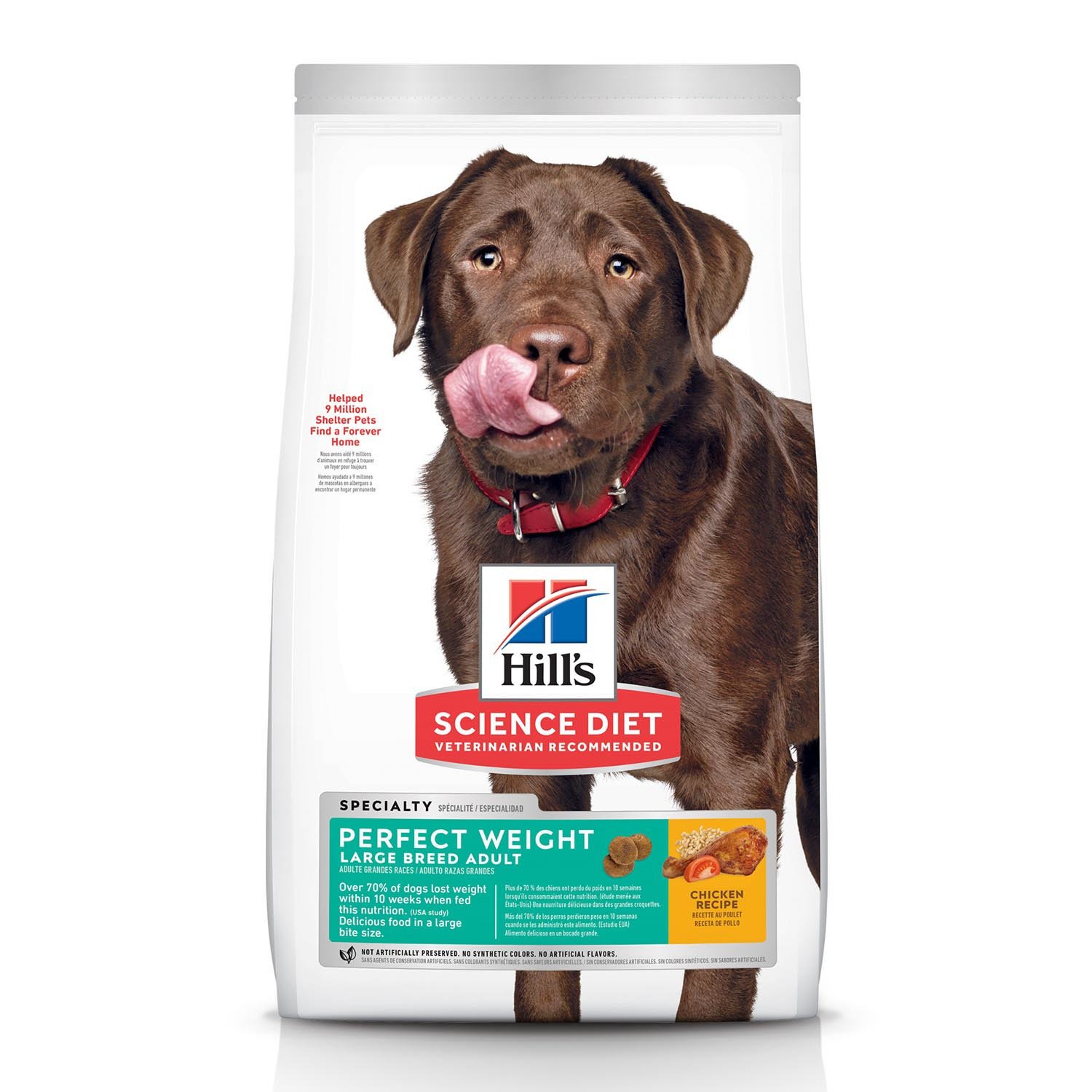 Nourriture sèche « Perfect Weight » au poulet pour chiens adultes de  grandes races, 11,3 kg