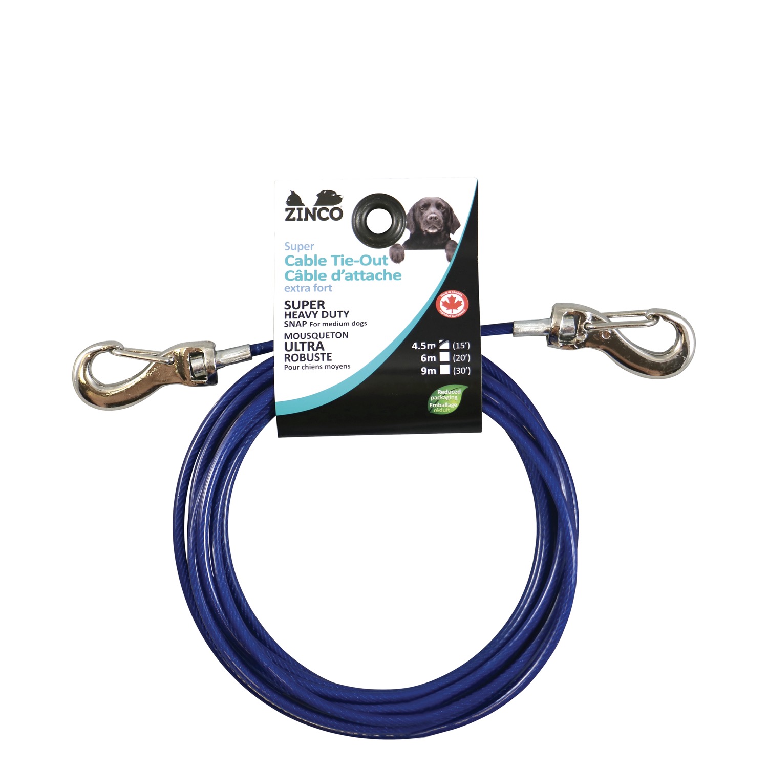 Cable tie-out for small dogs Zinco 011 BLU | Mondou