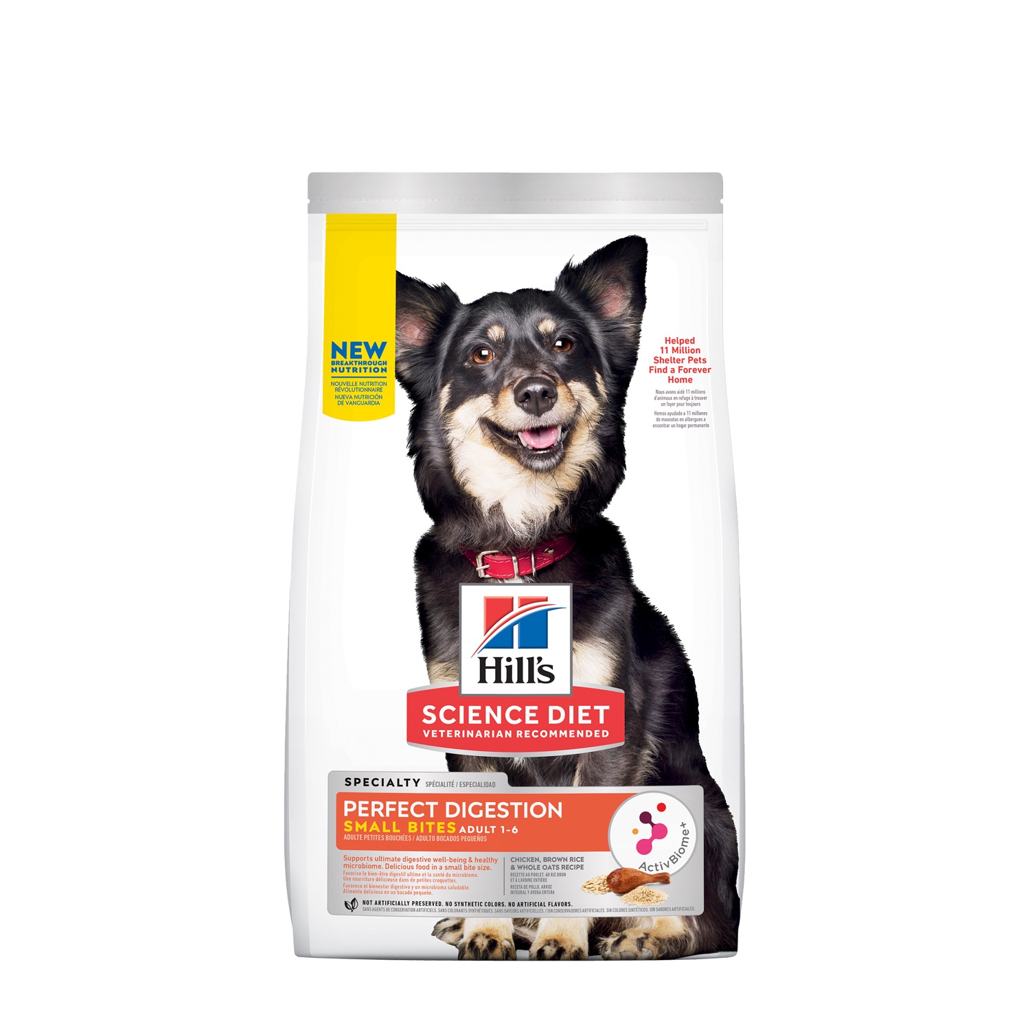 Adult Perfect Digestion Small Bites Chicken, Dry Dog Food, 1.59 Kg Hill 